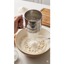 Genel Paslanmaz Çelik Pratik Un Eleği - Tetikli Mekanizma