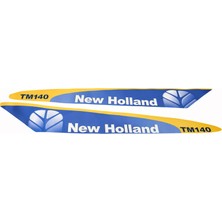 Peren Traktör New Holland TM140 Yan Yazı Takımı Kaporta Etiketi Sağ - Sol Kaput Sticker Seti