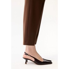 Love My Body Deri Arkası Açık Ayakkabı Kahve 103L9860000