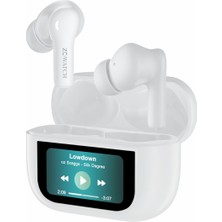 Zcwatch E0325 Anc/enc Aktif Gürültü Engelleme 4 Mikr. Bluetooth 5.3 Tws Kulaklık, 470 Mah LCD Dokunmatik Ekran (Zcvatchtürkiye Garantili)