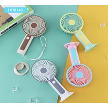 Alfa Life Marketing Mini Taşınabilir Şarjlı El Fanı Masa Üstü Telefon Tutmalı