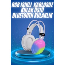 Uravas Store Rgb Işıklı Yüksek Ses Kaliteli Kablosuz Kulak Üstü Bluetooth Kulaklık