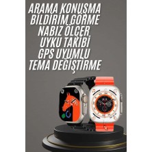Uravas Store Yeni Model Akıllı Saat Gümüş Kasa 45MM Titreşim