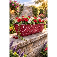 Binbirreyon Kelebekli 3D Saksı 47CM Balkon Saksı Uzun 47X16,5X14,5CM AH095R