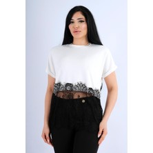 My Lunessa Eteği Dantelli Modal Tshirt