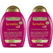 Nuvvo Ogx Keratin Oil Kırılma Karşıtı Sülfatsız 385 ml Şampuan + 385 ml Saç Kremi 2'li Set