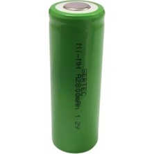 Uravas Store Sertec - 1.2V 2800 Mah - A Size - Ni-Mh Şarjlı Pil - (Başsız / Flat Head)