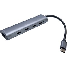 Leonpro Type C USB Çoklayıcı Hub 3 Port Type C 1 Port USB 3.0 1 Port Pd 60W Şarj