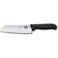 Victorinox Fibrox 17CM Santoku Bıçağı, Siyah, Blisterli
