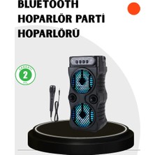 Uravas Store Bluetooth Bağlantılı Taşınabilir Hoparlör – LED Işıklı, Fm Ralu, Mikrofon Girişli