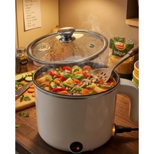 Asiltech Mini Elektrikli Yemek Pişirici 1 Litre Buharlı Pişirme Tepsili Mutfak Tenceresi