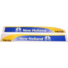 Peren Traktör New Holland TM155 Yan Yazı Takımı Kaporta Etiketi Sağ - Sol Kaput Sticker Seti