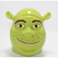 Uravas Store 3D Shrek Tasarımı Kapaklı Kupa Bardak ALK4534
