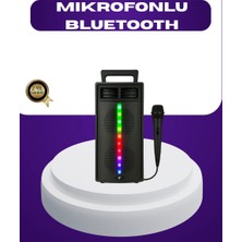 Uravas Store Bluetooth Işıklı Hoparlör – 2X5W Güç | USB + Tf Kart + Fm Ra | Siyah Renk
