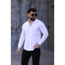 L-KOM Erkek %100 Pamuk Gömlek Uzun Kollu Regular Fit