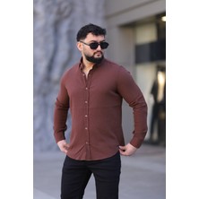 L-KOM Erkek %100 Pamuk Gömlek Uzun Kollu Regular Fit