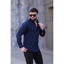 L-KOM Erkek %100 Pamuk Gömlek Uzun Kollu Regular Fit