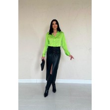 Ru Collective Neon Saten Gömlek