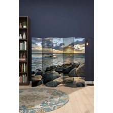 Artavessa Dekoratif 5 Kanatlı Dijital Baskılı Kanvas Paravan - Seperatör - 200X180 cm - Model 14