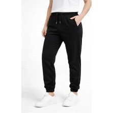 Ru Collective Jogger Eşofman Altı Rahat Kalıp, Cepli, Lastikli Paça, Günlük Spor Pantolon - Siyah
