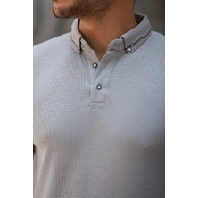 Ru Collective Erkek Düğmeli Yaka Waffle Kumaş Kısa Kollu Tişört