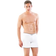 Beyaz Mı Emay 2108 Seamless Uzun Erkek Boxer
