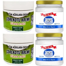 Cocobella Çörek Otu Krem 2X100 ml - Snow Kitten Menthol Balm 2X50 ml