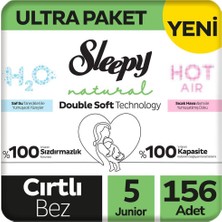 Sleepy 5 Beden Double Soft Natural Bebek Bezi Ultra Paket 78X2 156 Adet