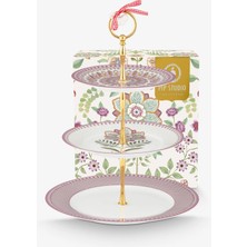 Pip Studio Lily & Lotus Mor Porselen Kek Standı 26,5 cm