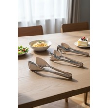 Akayev Aurea 3lü Çelik Pasta Salata Makarna Maşa Takımı