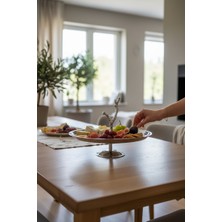 Akayev Aurea 21CM Çelik Ayaklı Dal Sunum Tabağı