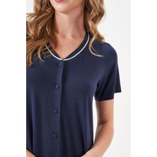 Pjs Kadın Lacivert Önden Düğmeli Elbise 29020