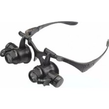 Uravas Store Gözlük Modeli 10X 15X 20X 25X Lens,2led Işıklı,büyüteç