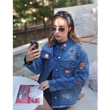Boutich Patchart Denim Ceket – Kadın (Tek Adet & Kişiye Özel Üretim)