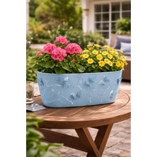 3 Boyutlu Balkon Saksı Oval Kelebek 29X16X15CM Renkli AH095R