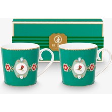 Pip Studio Love Birds Yeşil Porselen Kupa Seti 250 ml