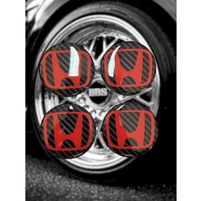 Honda Jant Göbeği 4 Lü Oto Universal Jant Göbeği Damla Etiket 3D Jant Arması Damla Sticker Seti