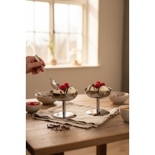 Akayev Aurea 2li 8 cm Çelik Ayaklı Dondurmalık, Ikramlık,çerezlik ve Sunumluk