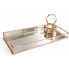 Güven Nişan Yüzük Cam Tepsi Ayna Taban Altıgen Yüzük Kutulu