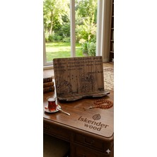 İskender Wood Ahşap İskender wood Ahşap Risale-I Nur Vecizeli Kitap Kuran Okuma Rahlesi Tablet Tutucu Stand
