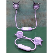 Uravas Store Kuromi Şarjlı Boyun Fanı Vantilatör 2 Kademeli ALK2689