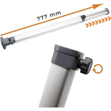 Babarvy Masa Ayağı Dipten Kırmalı Uzatmalı (Kısa)