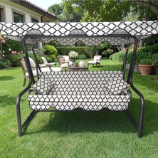 Kapella 3 Kişilik Salıncak Lüks Kılıf Seti Süngersiz Alaçatı Desen 164*47