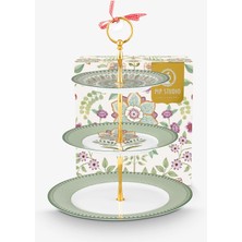 Pip Studio Lily & Lotus Yeşil Porselen Kek Standı 26,5 cm