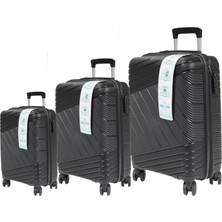 Metropolitan Sdr 102 Pp Valiz Seti - Büyük + Orta + Kabin Boy - Siyah