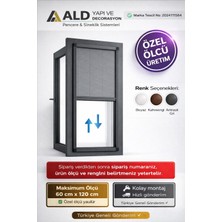 Ald Yapı ve Dekorasyon Dikey Açılır Plise Sineklik Antrasit Gri | Ölçüye Özel, Kolay Montaj, Pencere Uyumlu