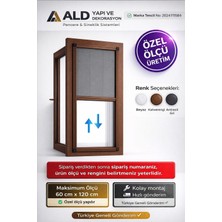 Ald Yapı ve Dekorasyon Dikey Açılır Plise Sineklik Kahverengi | Ölçüye Özel, Kolay Montaj, Pencere Uyumlu