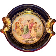 Vien Vıenna Damgalı Porselen El Boyama Sunumluk 16 cm Çapında 9 cm Yüksekliğinde El Boyama