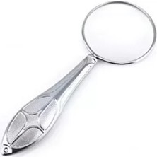 Uravas Store Gümüş Renkli 45MM Cam Lens, Zarif Tasarımlı Metal BÜYÜTEÇMG181558