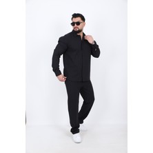L-KOM Erkek Keten Gömlek Pantolon Takım